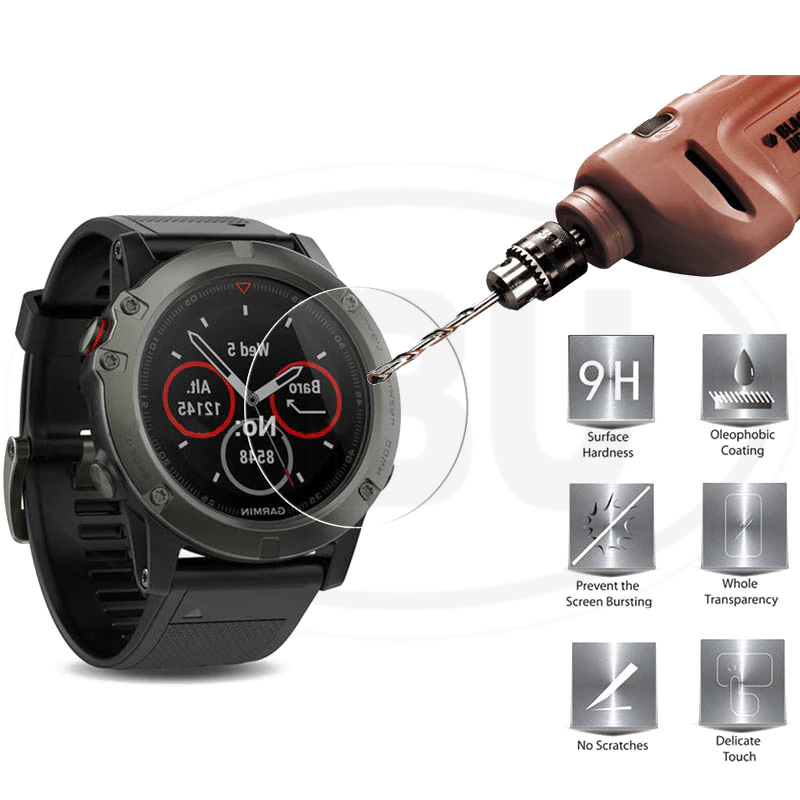 [2pcs] Garmin Fenix 6 / Fenix 6S / Fenix 6X Screen Protector HD Tempered Glass