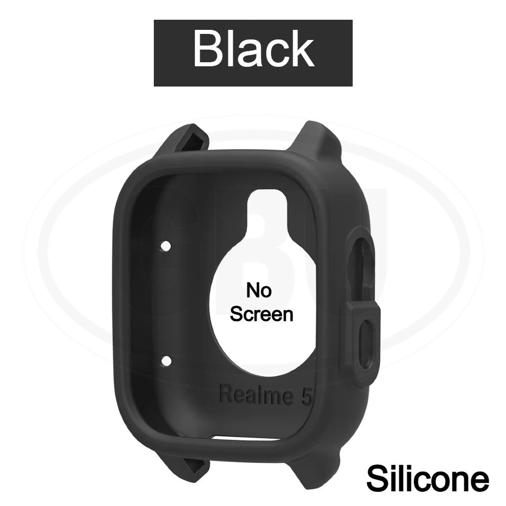 Realme Watch 5 Sarung Full Built-in Tempered Glass / Sarung Half Silikon - No Screen