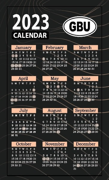FREE GIFT - Wallet Mini Calendar - [NOT FOR SALE]
