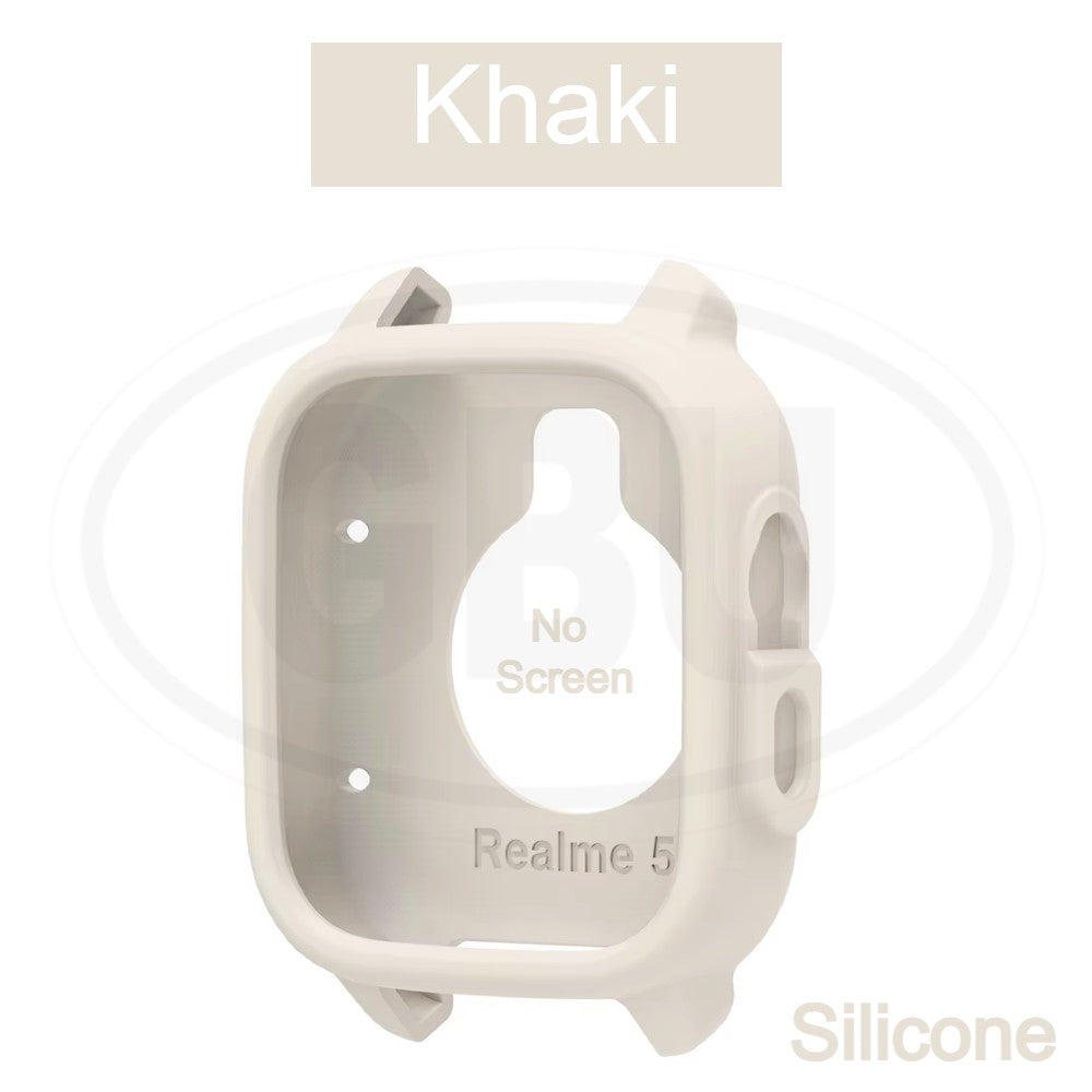 Realme Watch 5 Sarung Full Built-in Tempered Glass / Sarung Half Silikon - No Screen