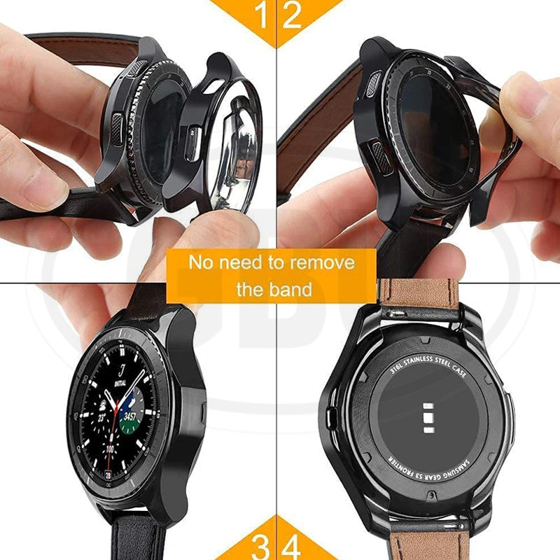 Samsung Galaxy Watch 4 Classic 42mm / Watch 4 Classic 46mm / R880 / R890 TPU Half Protector Cover Case - No Screen