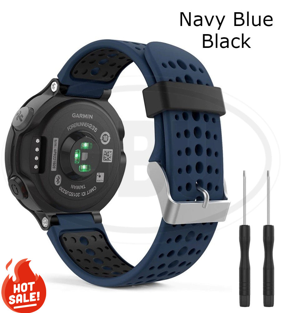 Garmin Forerunner 235 735XT 230 630 Approach S5 S6 Soft Silicone Strap Band - 22mm