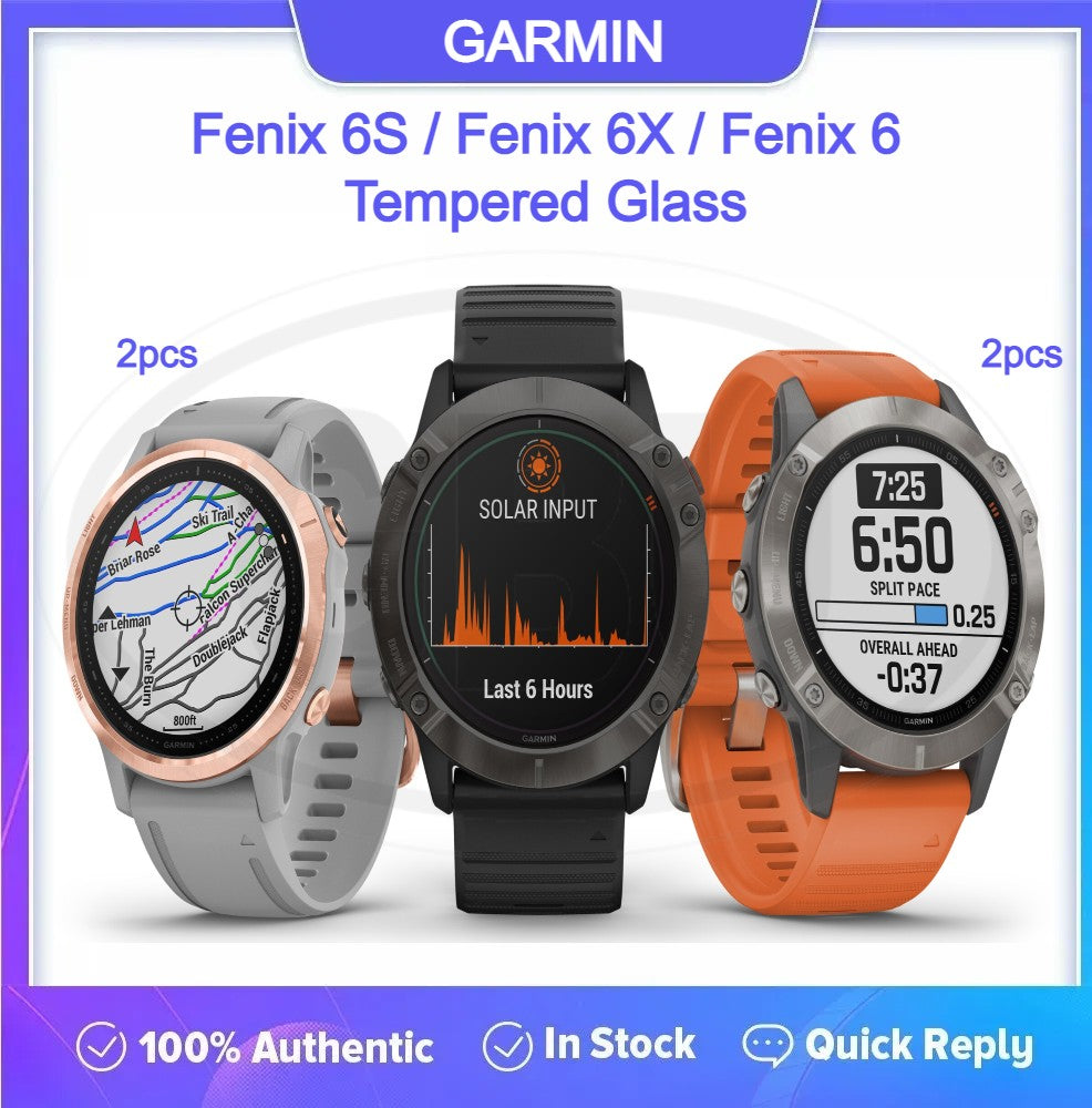 [2pcs] Fenix 6X / Fenix 6S / Fenix 6 / Fenix 6 Solar / 6S Solar / 6X Solar Screen Protector HD Tempered Glass