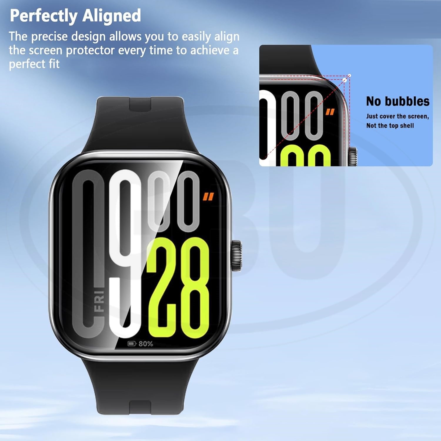 [2pcs] Redmi Watch 5 Full Cover 3D Screen Protector - Full Screen