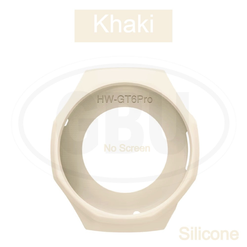 Huawei GT6 Pro 46mm Sarung Full Built-in Tempered Glass Cover / Sarung Half Silikon - No Screen