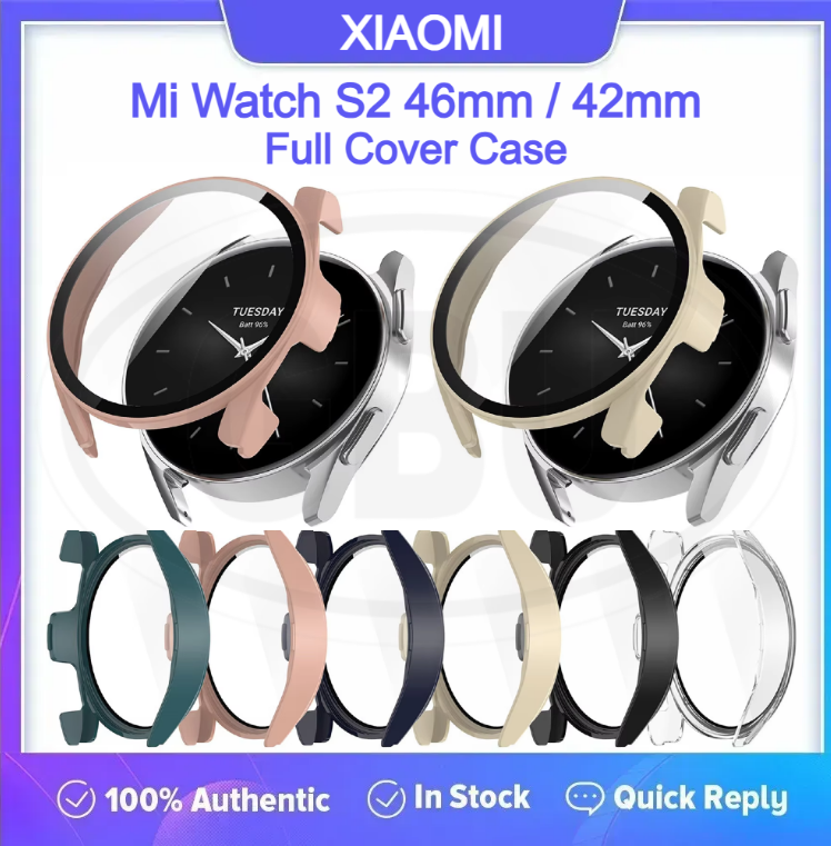 Xiaomi Watch S2 46mm / Xiaomi Watch S2 42mm / Mi Watch S2 Full Cover Case 2-in-1 with Tempered Glass Protector Screen