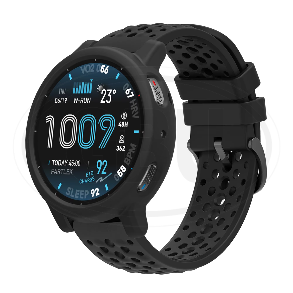 Amazfit Active Max Sarung Full Built-in Tempered Glass / Sarung Half Silikon - No Screen