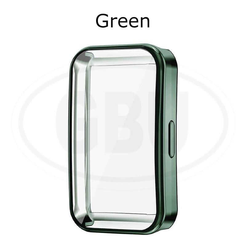 Compatible with Huawei Band 9 / Huawei Band 8 / Huawei Band 7 / Huawei Band 6 Sarung Full TPU Built-in Screen Protector Cover (NOT ORIGINAL)