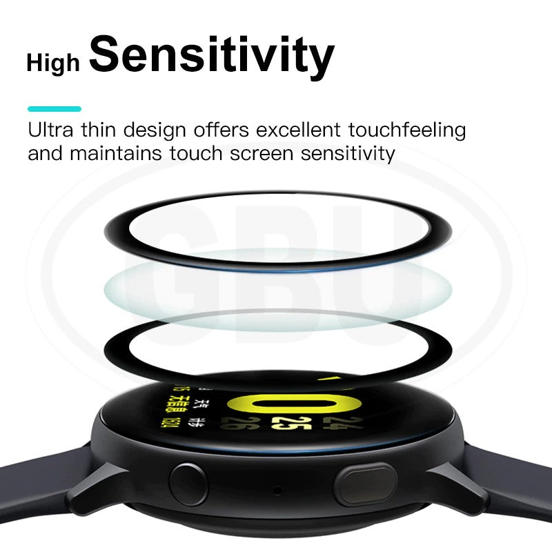 [2pcs] Samsung Galaxy Watch Active 2 44mm / Active 2 40mm / R820 / R830 3D Full Cover Screen Protector - Full Screen