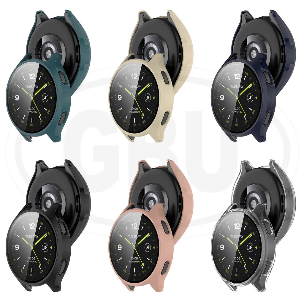 Xiaomi Watch 2 / Mi Watch 2 Full Cover Case with Tempered Glass Protector Screen - 2-in-1 TPU Cover