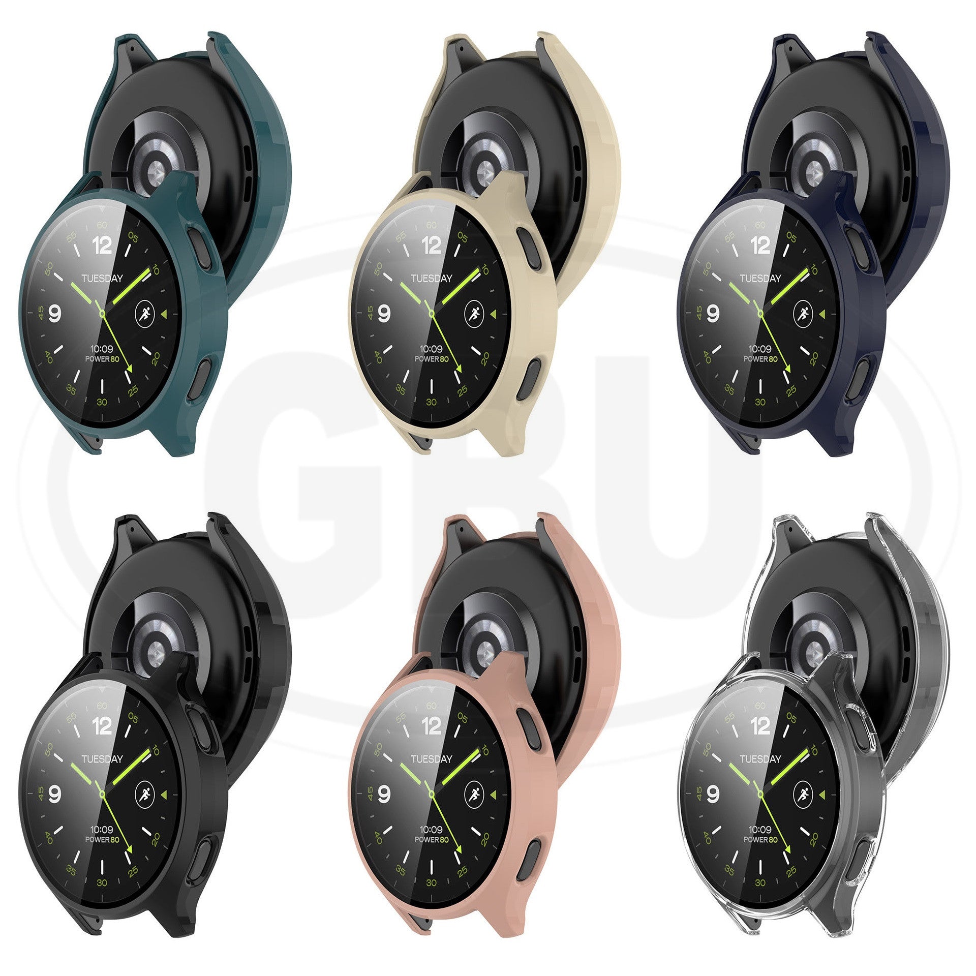 Xiaomi Watch 2 / Mi Watch 2 Full Cover Case with Tempered Glass Protector Screen - 2-in-1 TPU Cover