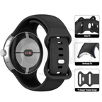 Google Pixel Watch 4 45mm / Pixel 3 45mm Smartwatch Tali Silikon Lembut / Watch Strap (High Quality)
