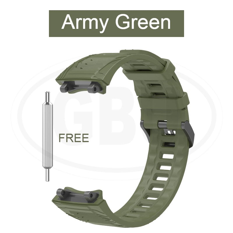 Compatible with Amazfit T Rex 3 / T-Rex 3 Strap Soft Silicone Strap Band (NOT ORIGINAL)