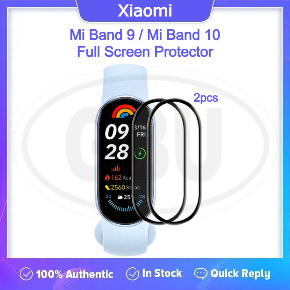 < 2pcs > Xiaomi Band 9 / Band 10 3D Full Cover Screen Protector - Full Screen