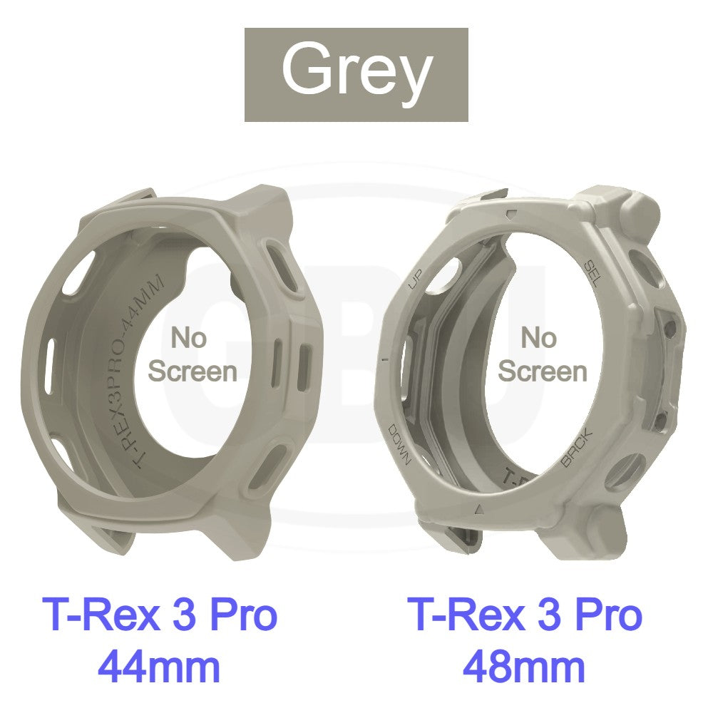 Amazfit T-Rex 3 Pro 44mm / T-Rex 3 Pro 48mm Sarung Full Built-in Tempered Glass / Sarung Half Silikon - No Screen