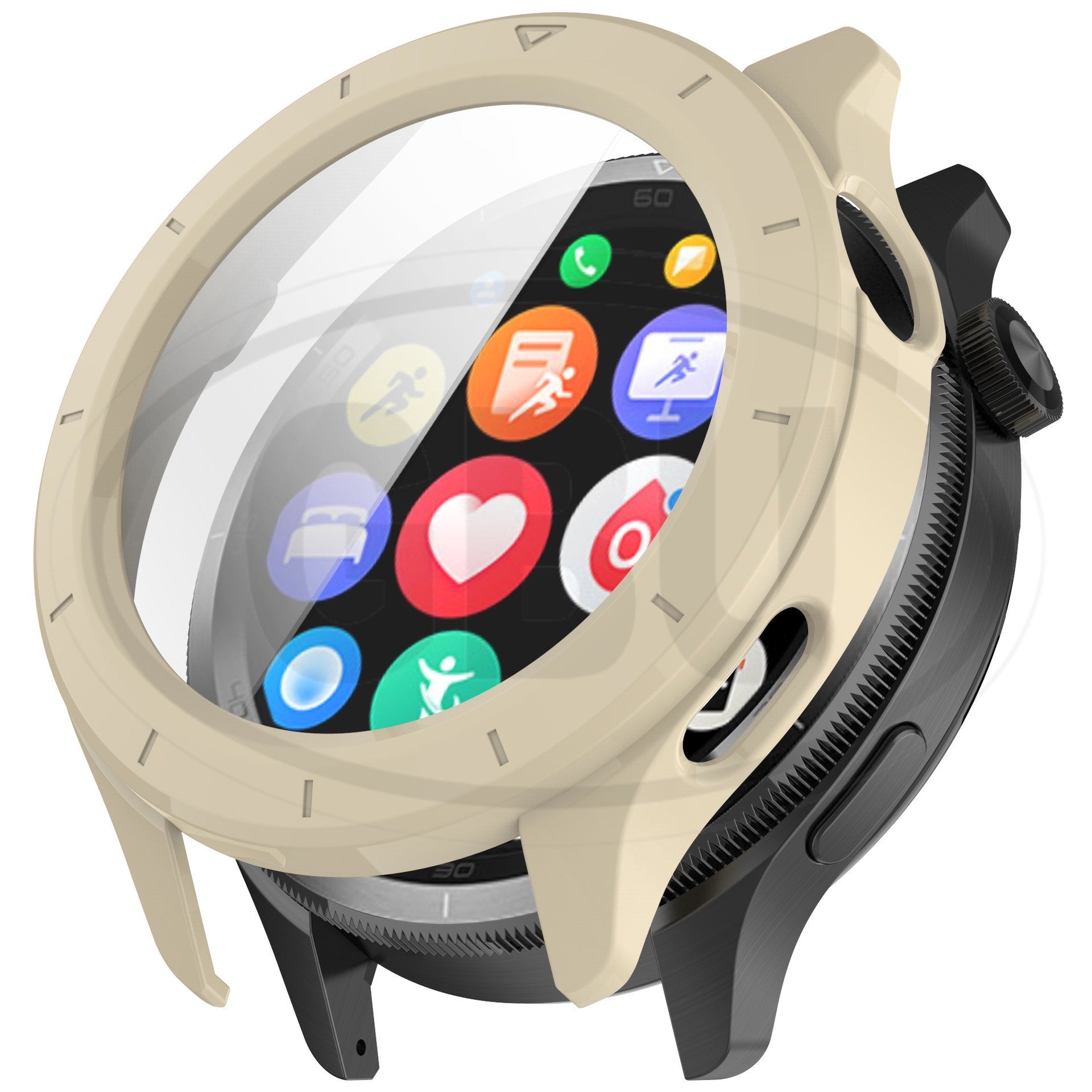 Xiaomi Watch S4 / Mi Watch S4 41mm Full Cover Case with Tempered Glass Protector Screen - 2-in-1 TPU Cover
