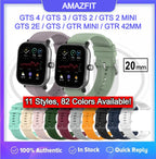 Amazfit GTS 4 / GTS 3 / GTS 2 / GTS 2 mini / GTS 2e / GTS / GTR Mini / GTR 42mm Soft Silicone Watch Band Strap - 20mm