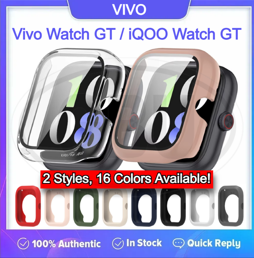 Vivo Watch GT / iQOO Watch GT Sarung Full Built-in Tempered Glass / Sarung Half Silikon - No Screen