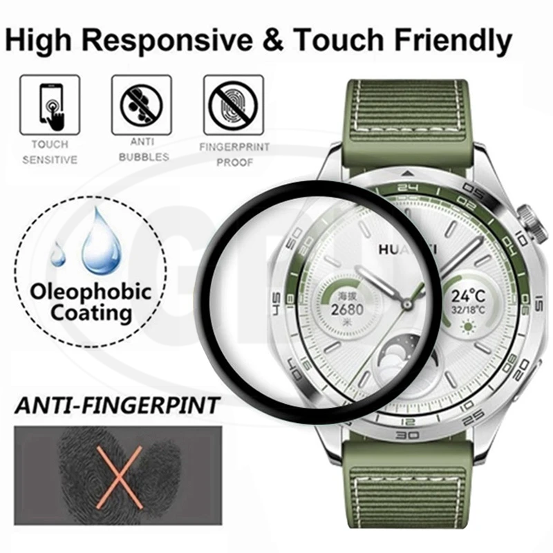 [2pcs] Huawei GT4 46mm / GT4 41mm / GT 4 46mm / GT 4 41mm 3D Full Cover Screen Protector Tempered Glass - Full Screen