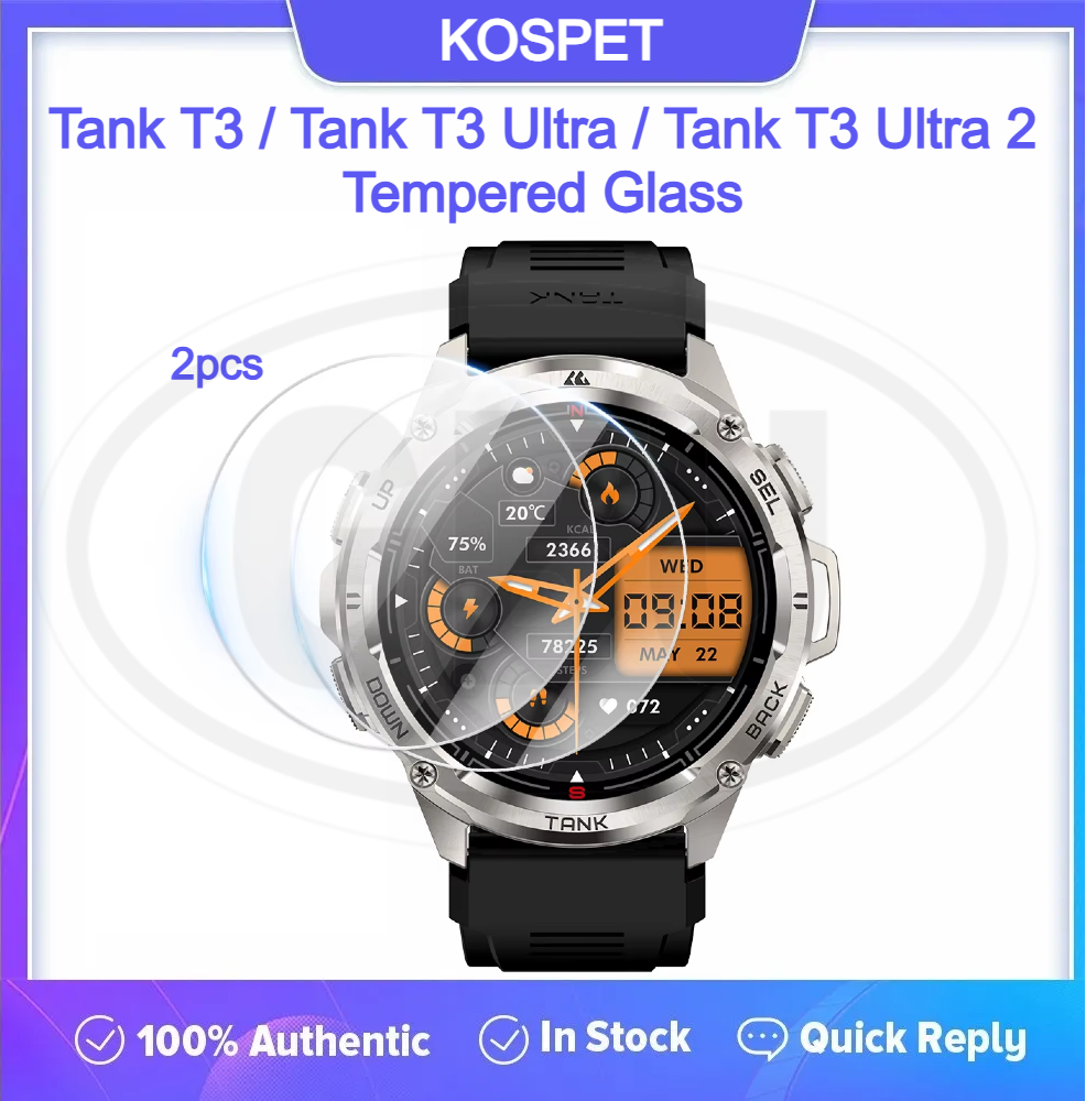 [2pcs] Kospet Tank T3 / Tank T3 Ultra / Tank T3 Ultra 2 Screen Protector HD Tempered Glass
