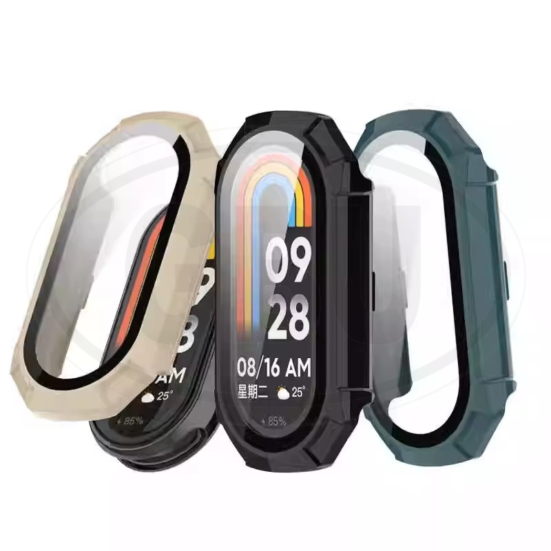 Amazfit Band 5 Case Sarung Full Built-in Tempered Glass Cover