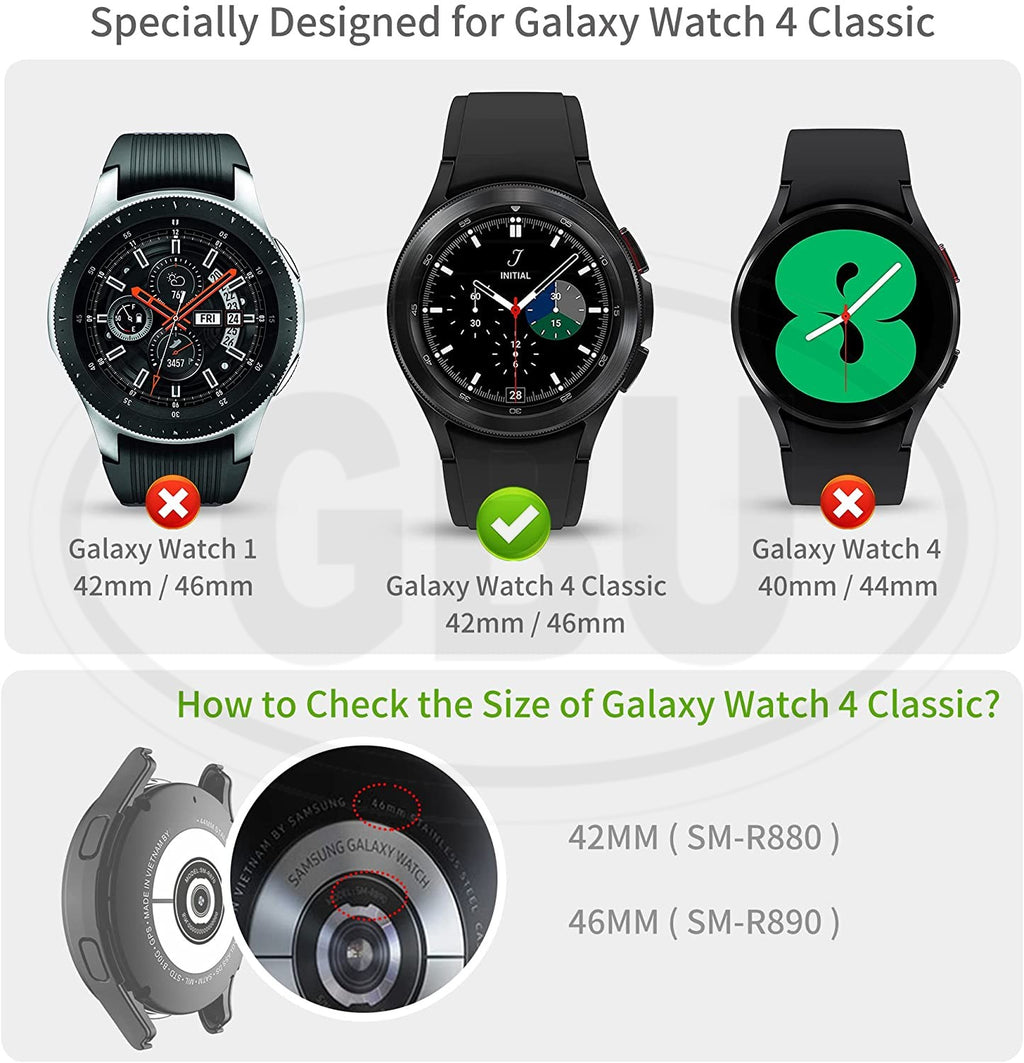 Samsung Galaxy Watch 4 Classic 42mm / Watch 4 Classic 46mm / R880 / R890 TPU Half Protector Cover Case - No Screen