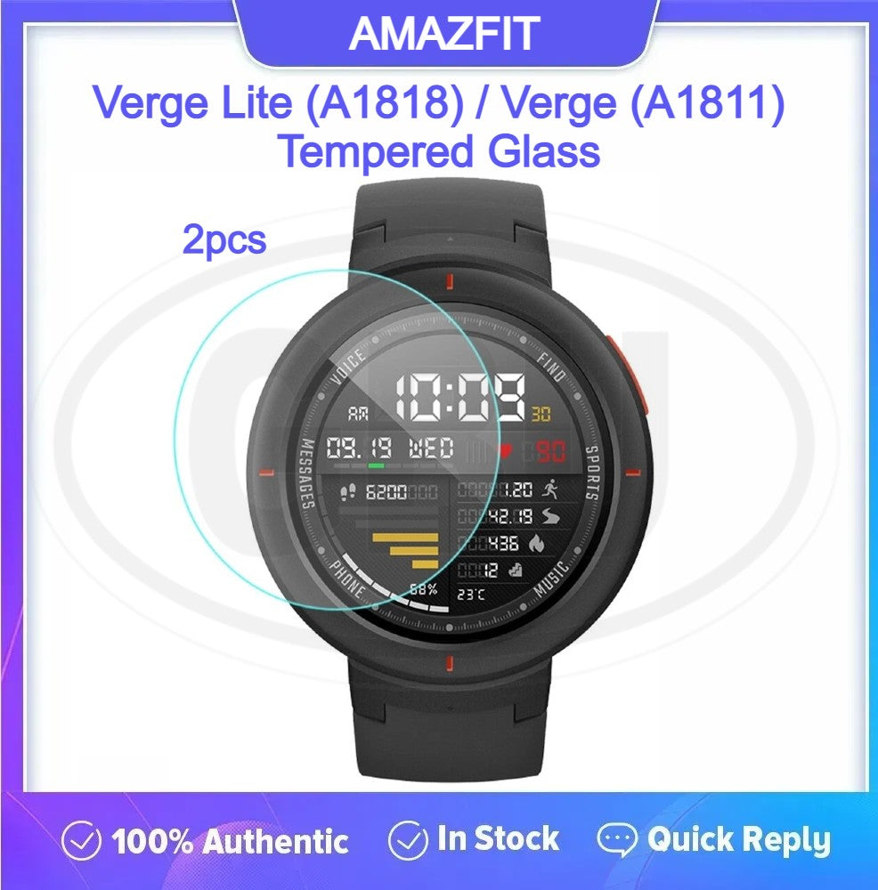 [2pcs] Amazfit Verge Lite / Verge / A1818 / A1811 Screen Protector HD Tempered Glass