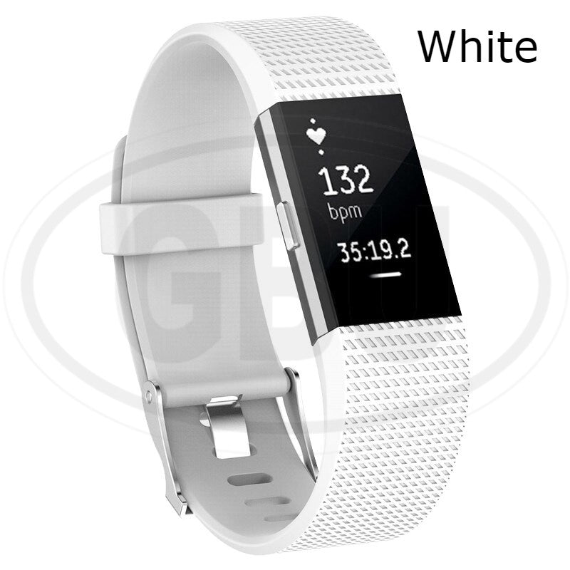 Fitbit Charge 2 Smart Watch Soft Silicone Replacement Band Strap
