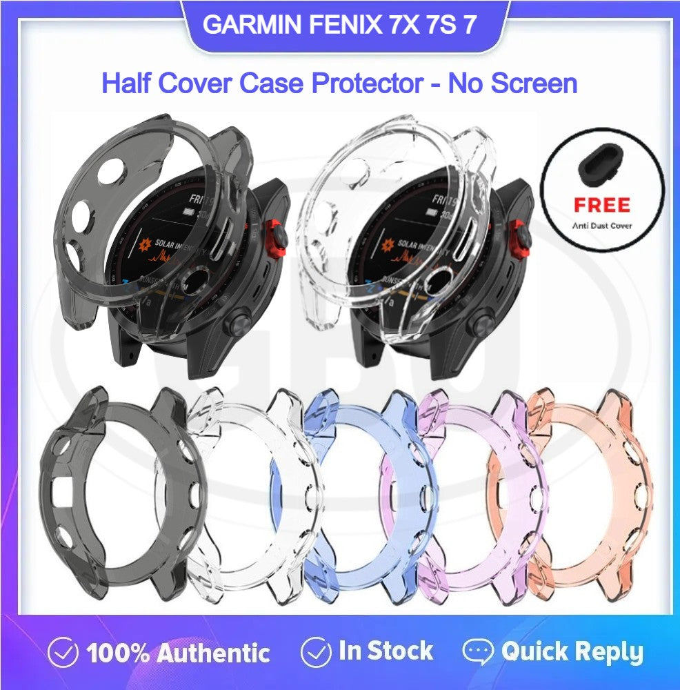 Garmin Fenix 7X / 7S / 7 / Fenix 7S / Fenix 7 TPU Half Cover Protector Case - No Screen