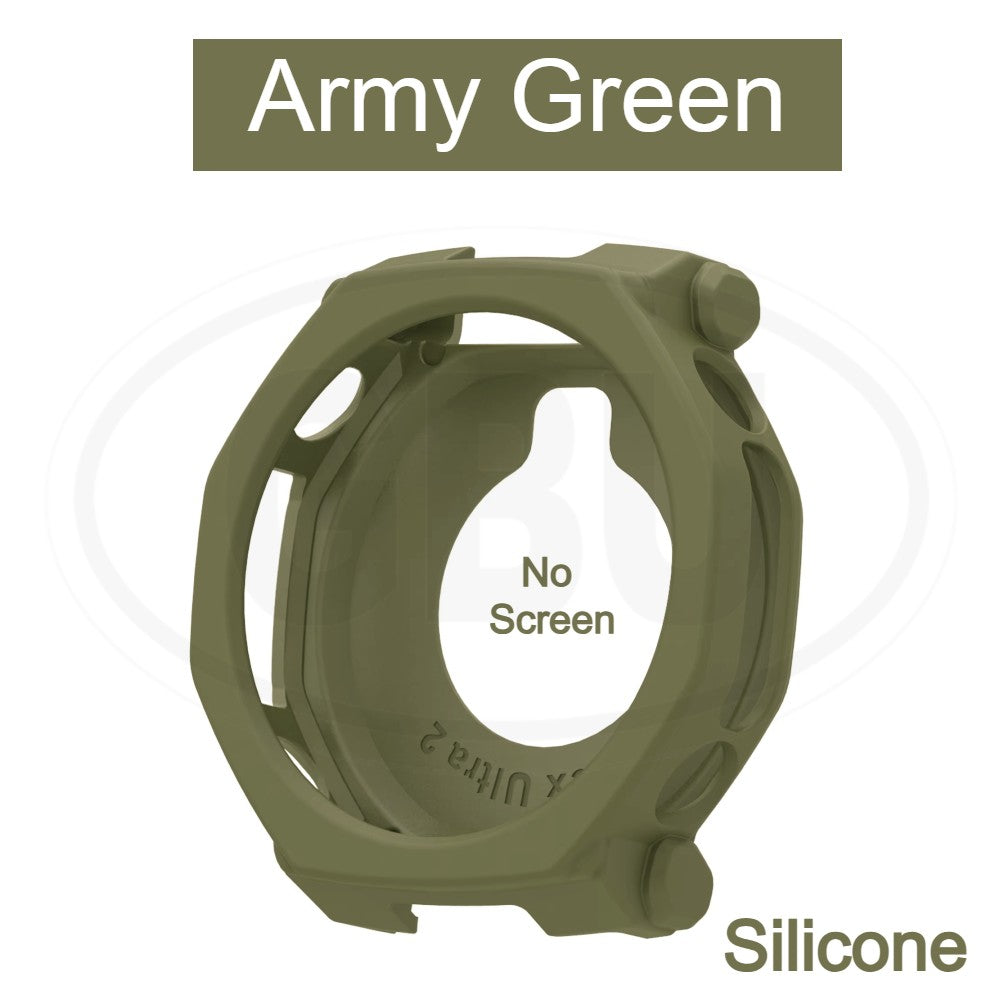 Amazfit T-Rex Ultra 2 Sarung Full Built-in Tempered Glass Cover / Sarung Half Silikon - No Screen