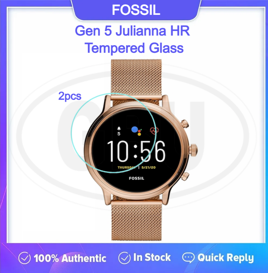 [2pcs] Fossil Gen 5 Julianna HR Screen Protector HD Tempered Glass