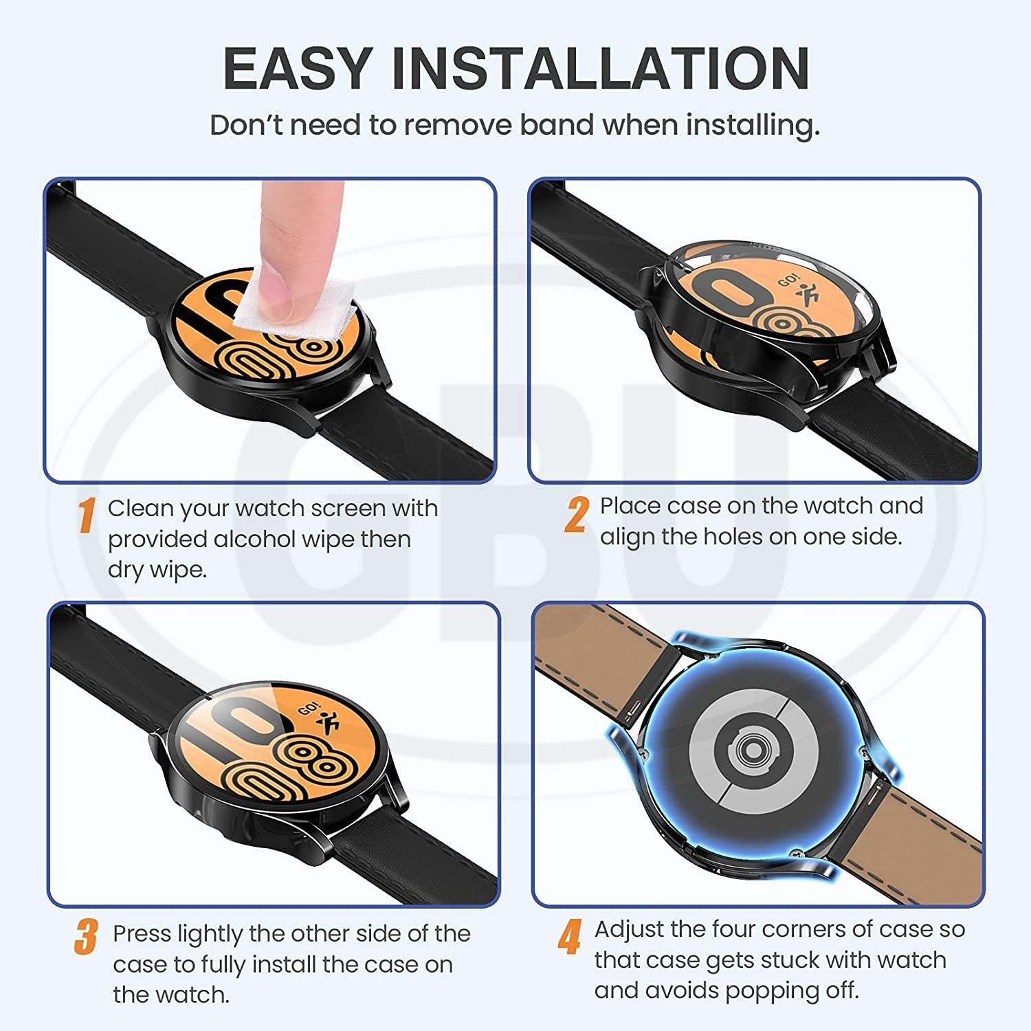 Samsung Galaxy Watch 4 40mm / Watch 4 44mm / R860 / R870 TPU Full Cover Case Protector - Full Screen Protection Cover