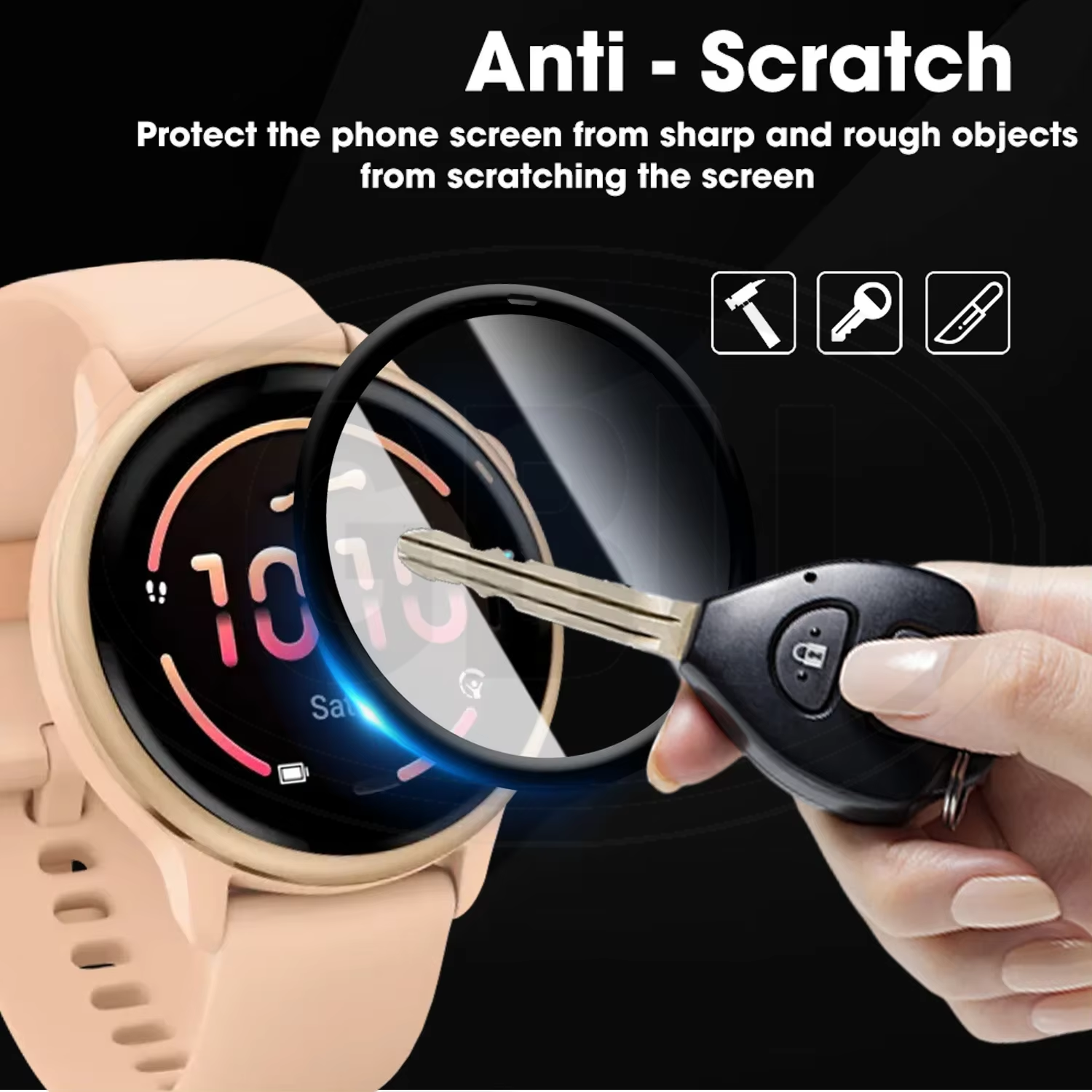 < 2pcs > Garmin Vivoactive 6 3D Full Cover Screen Protector - Full Screen