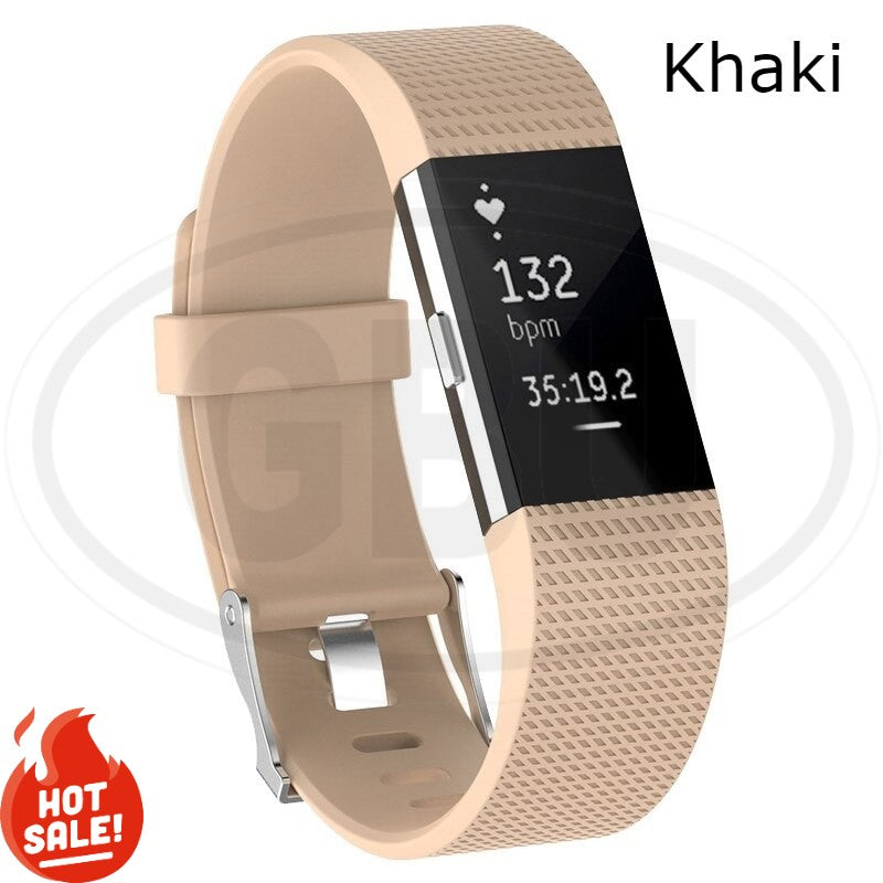Fitbit Charge 2 Smart Watch Soft Silicone Replacement Band Strap