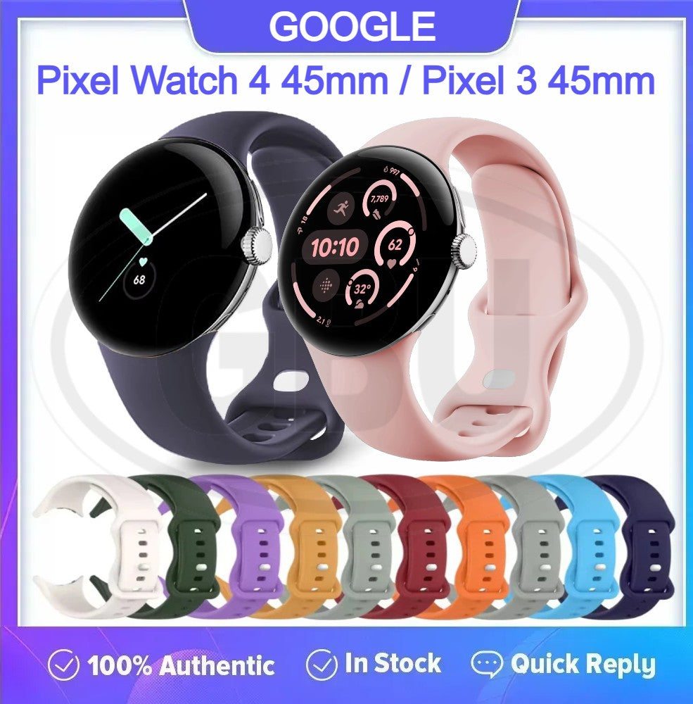 Google Pixel Watch 4 45mm / Pixel 3 45mm Smartwatch Tali Silikon Lembut / Watch Strap (High Quality)