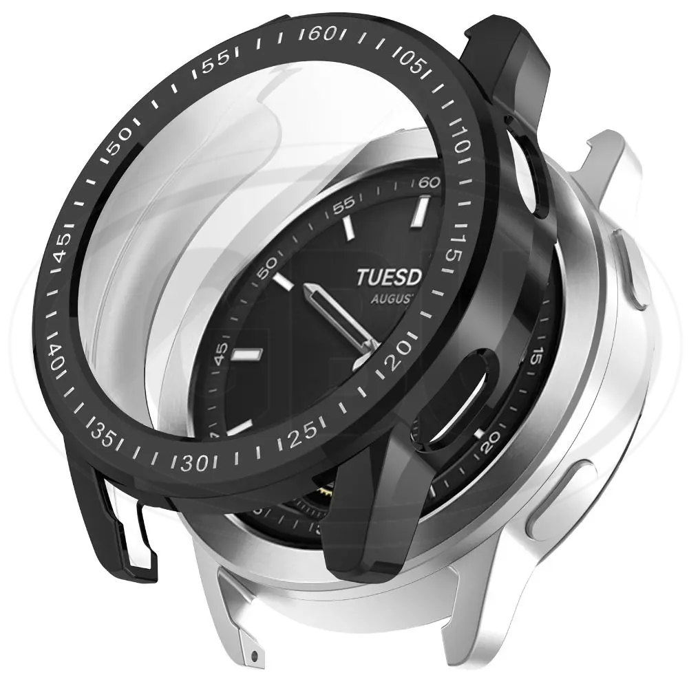 Xiaomi Watch S3 / Mi Watch S3 Full Cover Case with Tempered Glass Protector Screen - 2-in-1 TPU Cover