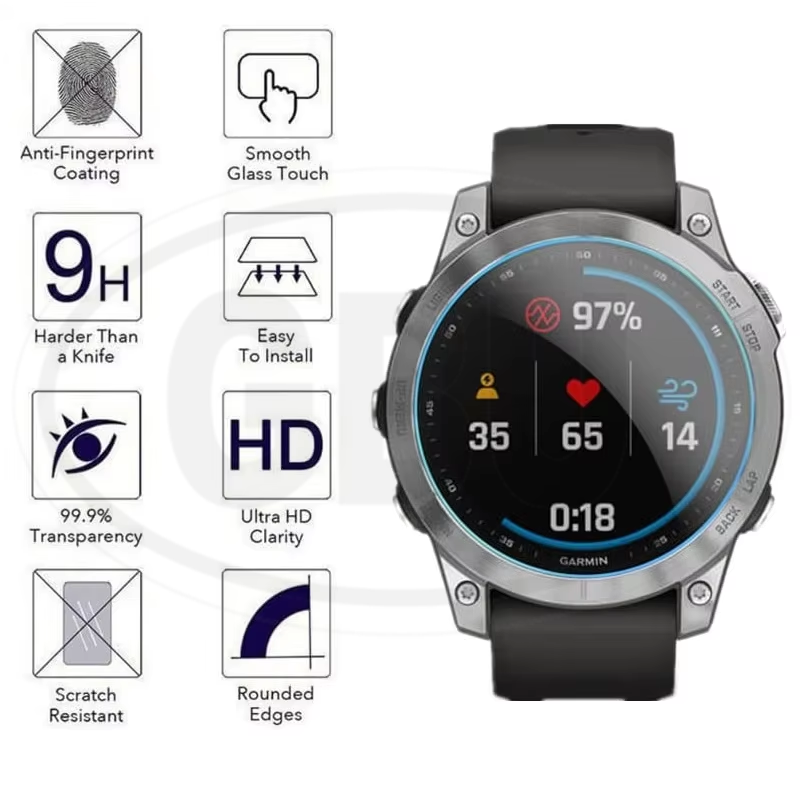 [2pcs] Garmin Epix Gen 2 / epix (Gen 2) Watch Screen Protector HD Tempered Glass