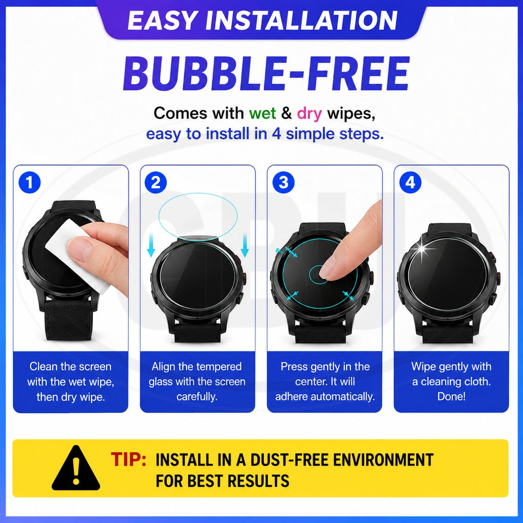 Premium Watch Screen Protector Tempered Glass - Diameter 30 | 31 | 32 | 33 | 34 | 35 | 36 | 37 | 38 | 39 | 40 | 41 | 42mm