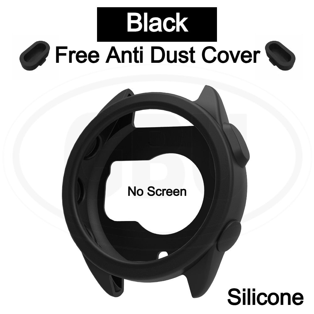Garmin Forerunner 165 / Forerunner 165 Music Silicone and Full Cover Case with Tempered Glass Protector Screen