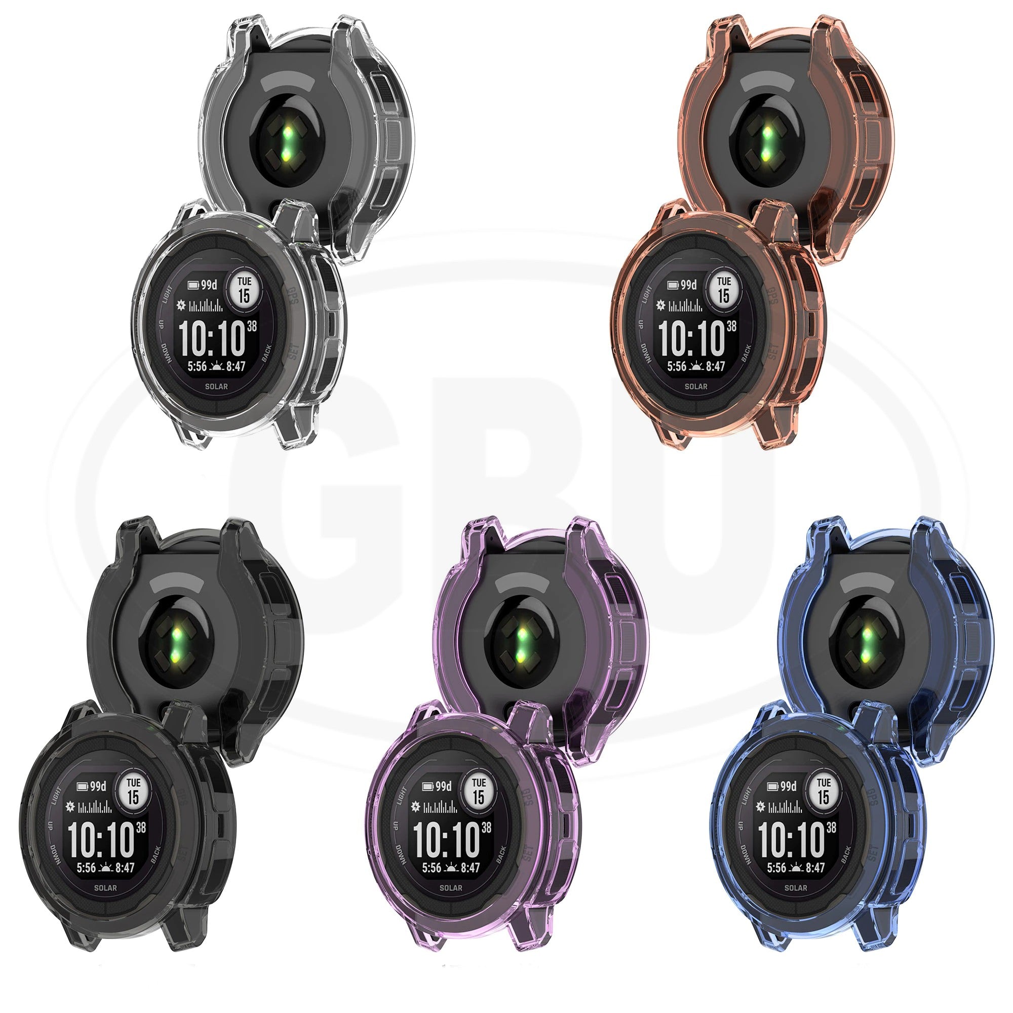 Garmin Instinct 2 Solar / 2S Solar / 2 Solar Tactical TPU Half Cover Protector Case - No Screen