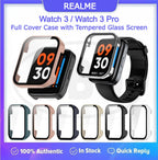 Realme Watch 3 / Realme Watch 3 Pro 2-in-1 Full Cover Case with Tempered Glass Protector Screen