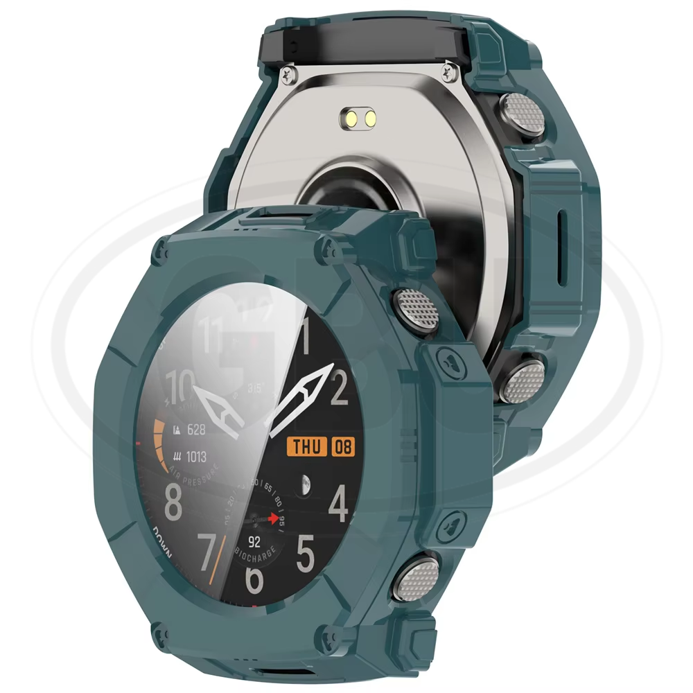 Amazfit T-Rex Ultra 2 Sarung Full Built-in Tempered Glass Cover / Sarung Half Silikon - No Screen