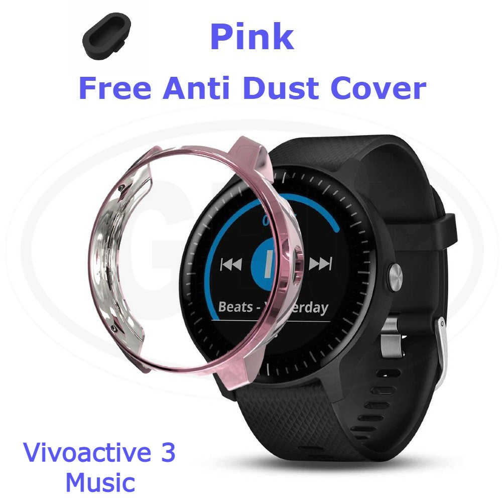 Compatible with Garmin Vivoactive 3 Music Sarung Full TPU Built-in Screen Protector Cover  PERCUMA Anti-Dust Cover (NOT ORIGINAL)