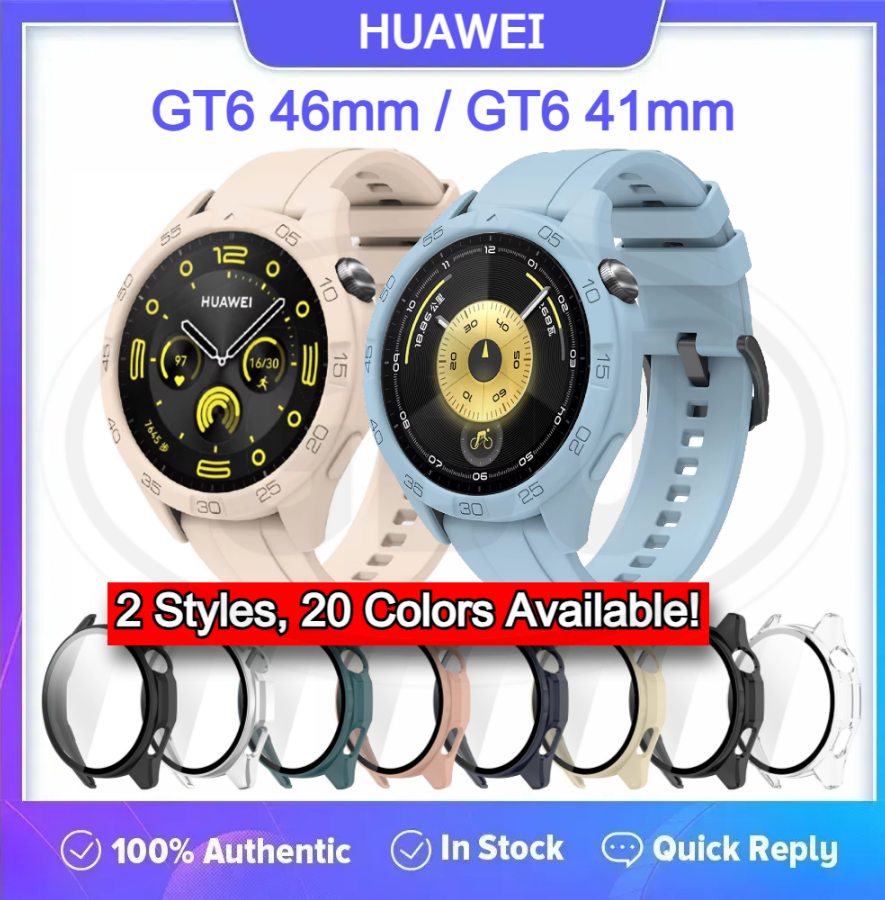 Huawei GT6 46mm / GT6 41mm Sarung Full TPU Built-in Screen Protector Cover / Sarung Half Silikon - No Screen