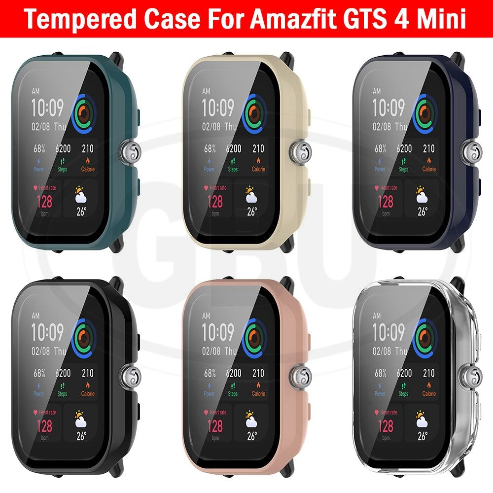 Amazfit GTS 4 Mini / GTS 4 / GTS4 Mini / GTS4 2-in-1 Full Cover Case with Tempered Glass Protector Screen
