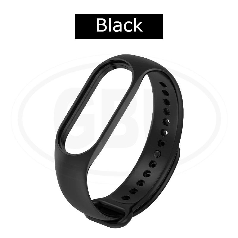 Xiaomi MI Band 7 / Band 6/ Band 5 Silicone Replacement Strap Band - Black Color Buckle