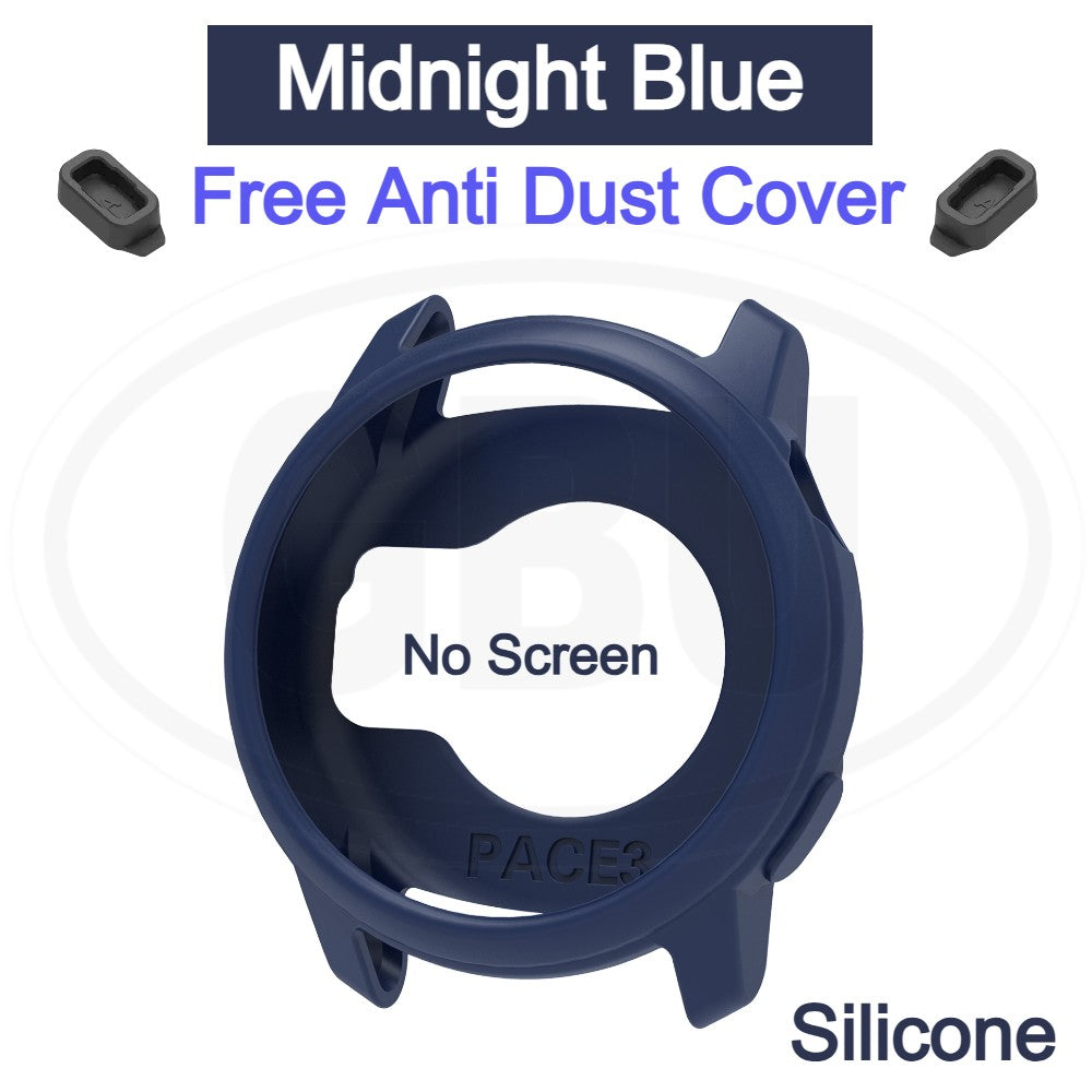Coros Pace 3 Silicone and Full Cover Case with Tempered Glass Protector Screen - 2-in-1 TPU Cover