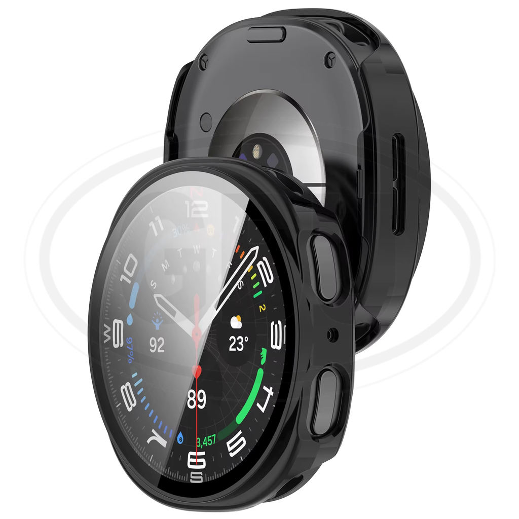 Samsung Galaxy Watch 9 44mm / Watch 9 40mm / Watch 8 44mm / Watch 8 40mm Sarung Full Built-in Tempered Glass Cover