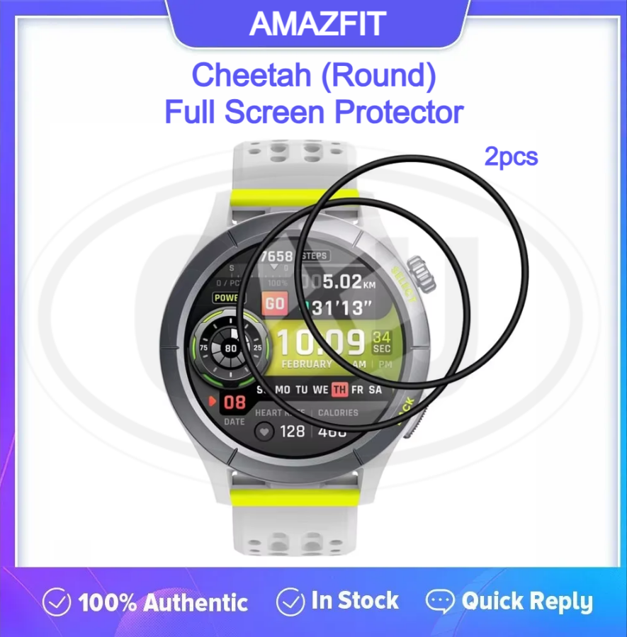 [2pcs] Amazfit Cheetah (Round) 3D Full Cover Screen Protector / Tempered Glass - Full Screen
