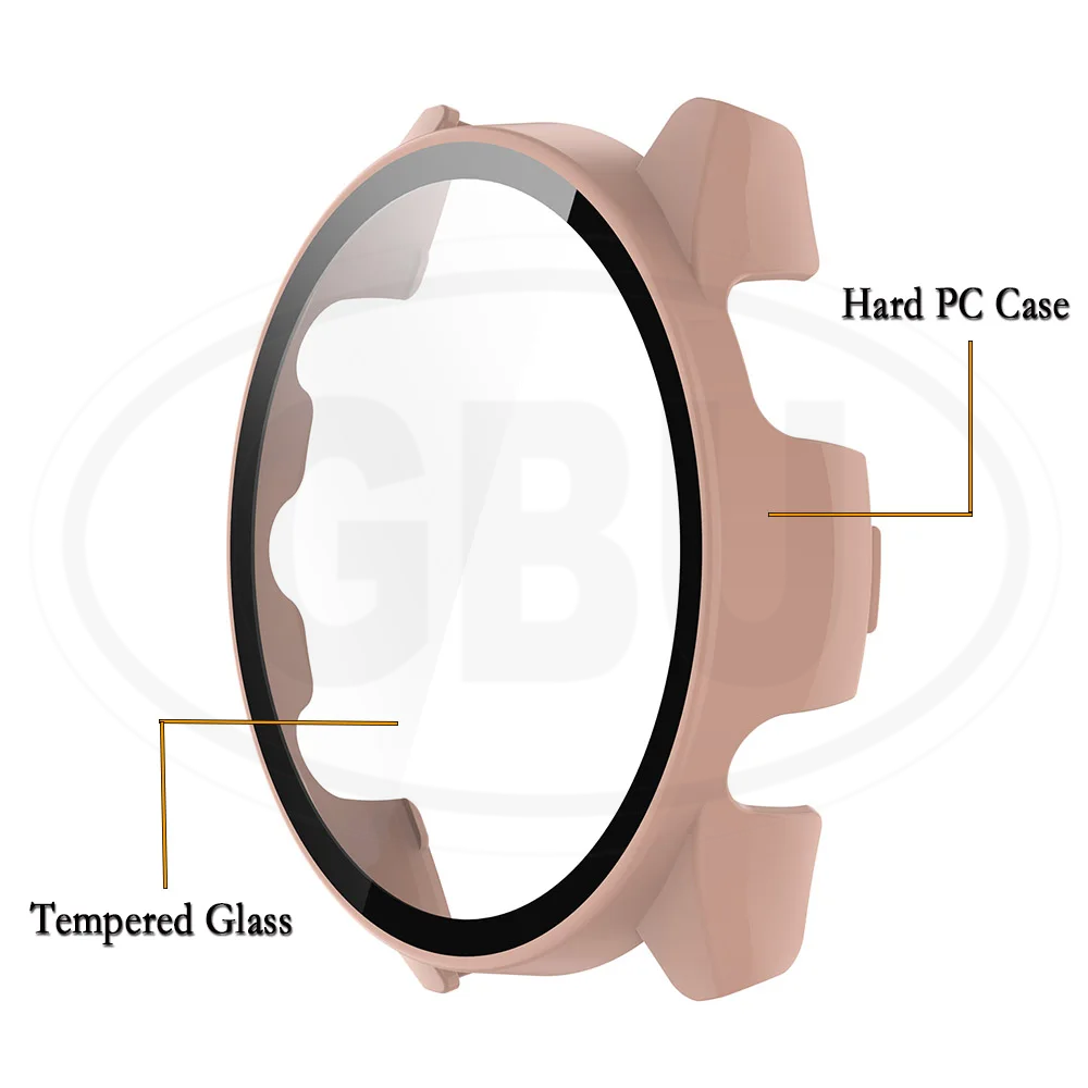Garmin Forerunner 165 / Forerunner 165 Music Silicone and Full Cover Case with Tempered Glass Protector Screen